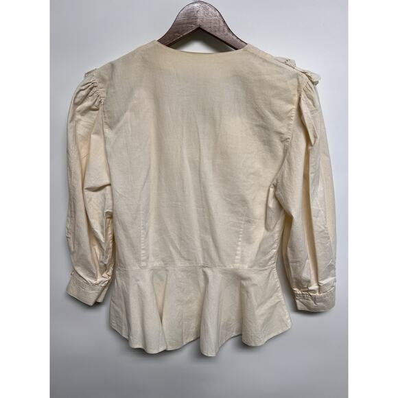 Vintage Victorian Lace Ruffle Cottage Core Western Prairie Coquette Top Medium - Picture 13 of 16